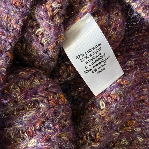 Purple Metallic Knit Sweater - Picture 5 of 6
